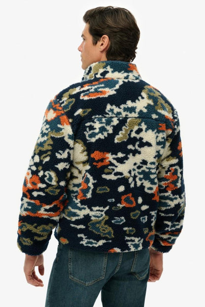 Superdry Printed Fleece Zip Lichen
