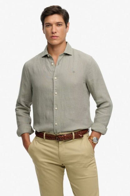 Superdry Riviera Linen Shirt Green