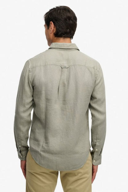 Superdry Riviera Linen Shirt Green