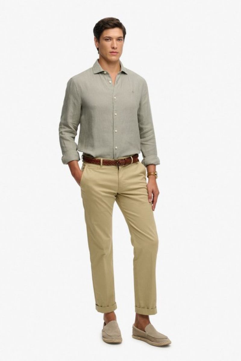 Superdry Riviera Linen Shirt Green