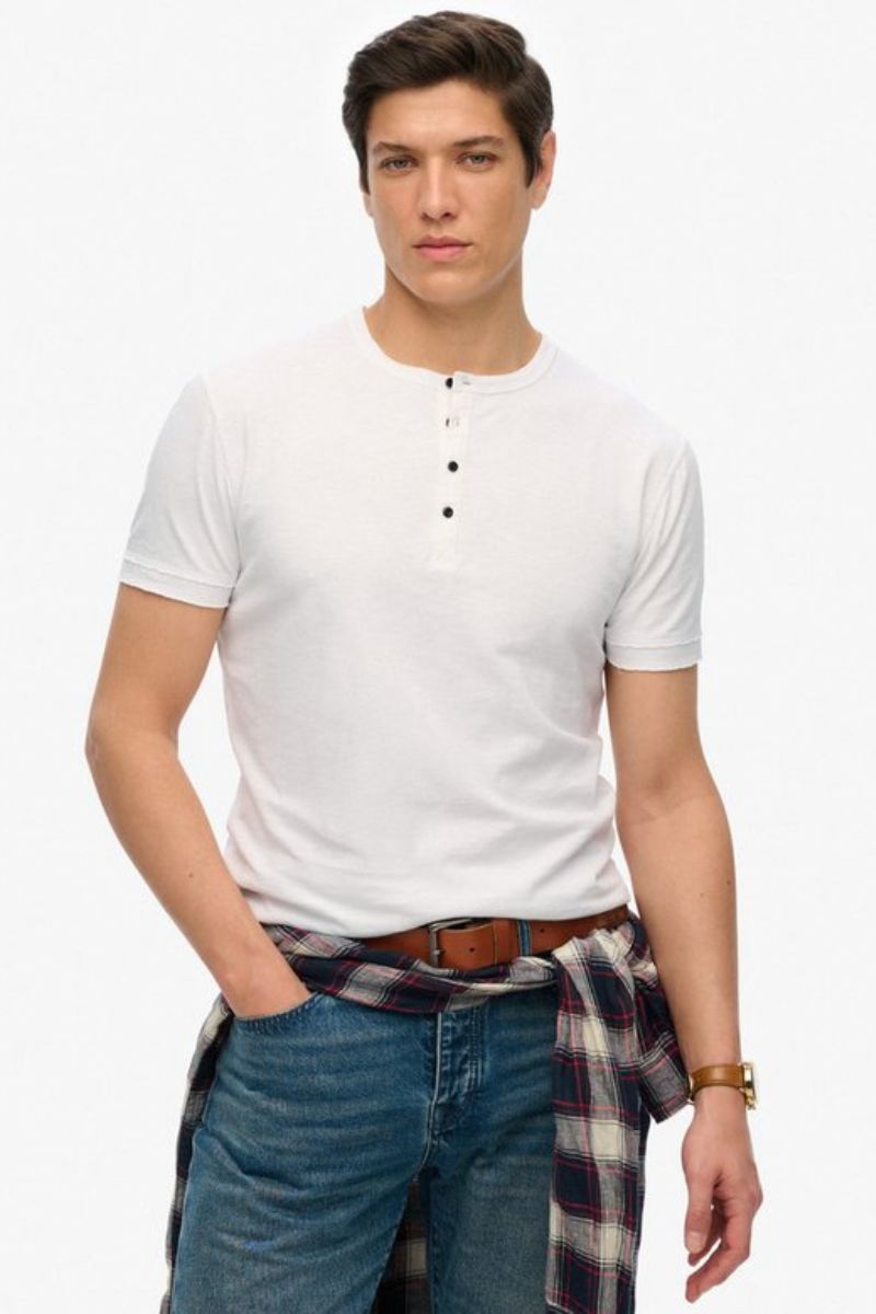 Superdry Slub SS Grandad Optic