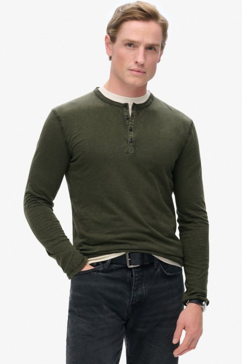 Superdry Slub Jersey Top Olive