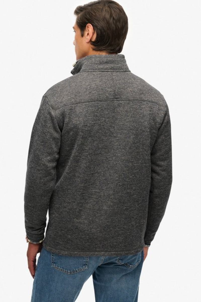 Superdry Storm Fleece Half Zip Charcoal