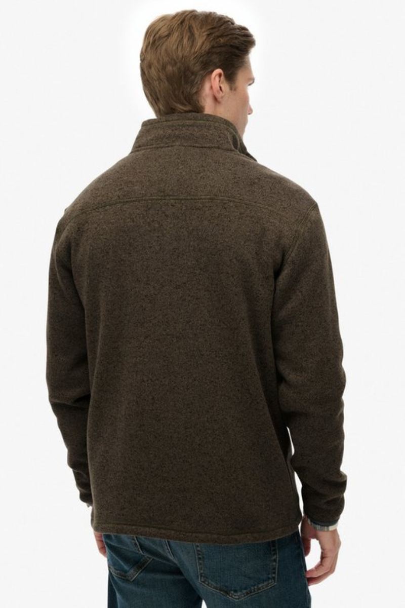 Superdry Storm Fleece Half Zip Olive
