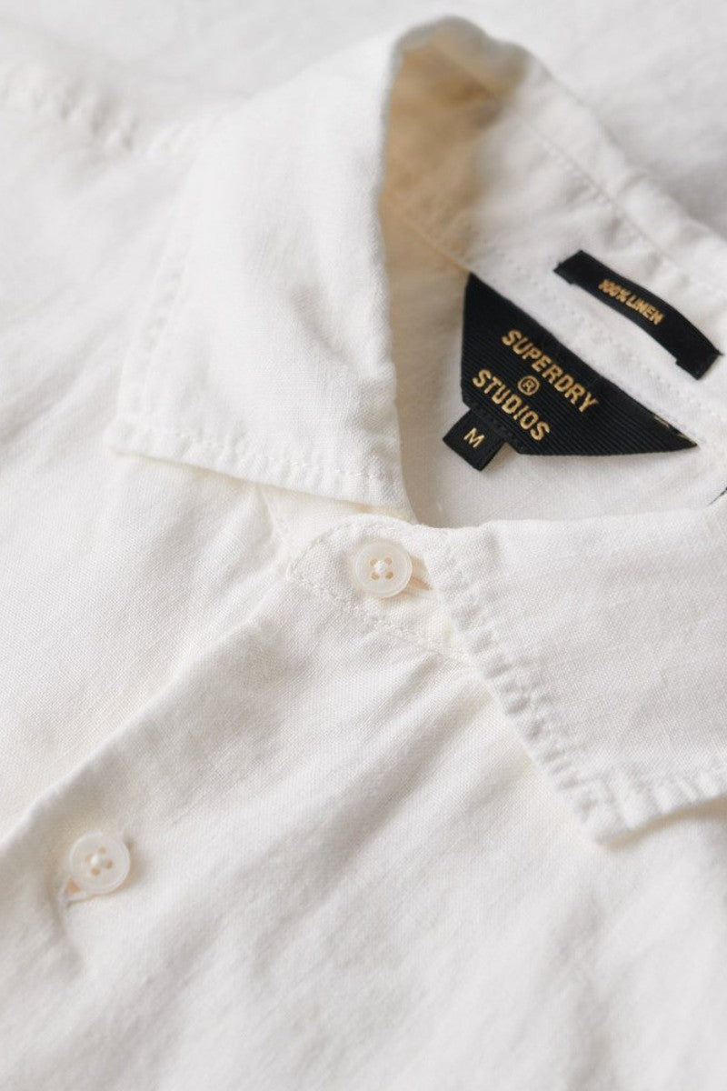 Superdry Studios Linen Shirt White