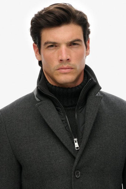 Superdry Tailored 2n1 Coat Grey