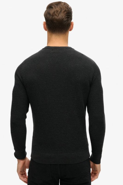 Superdry Textured Crew Knit Black