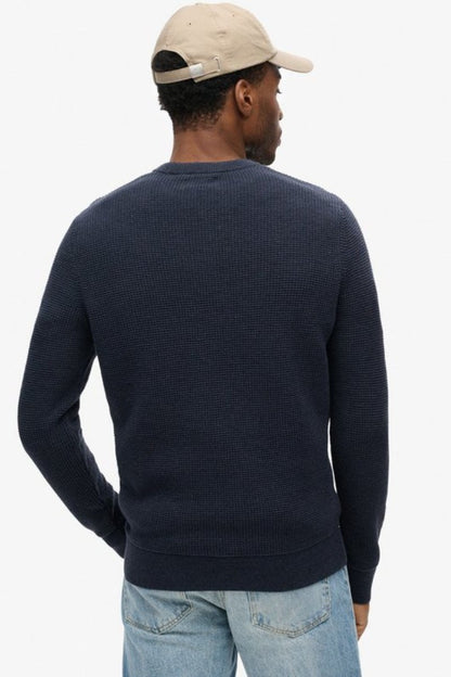 Superdry Textured Crew Knit Navy