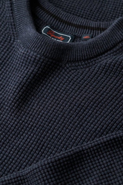 Superdry Textured Crew Knit Navy