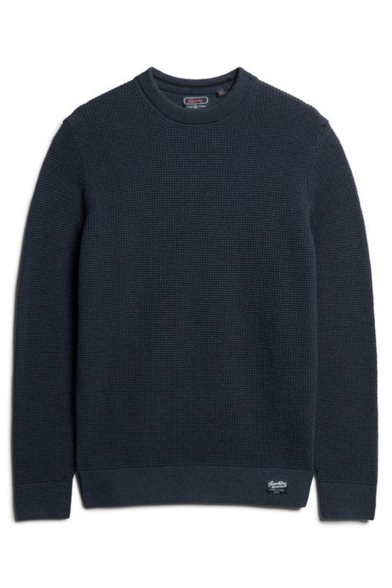 Superdry Textured Crew Knit Navy