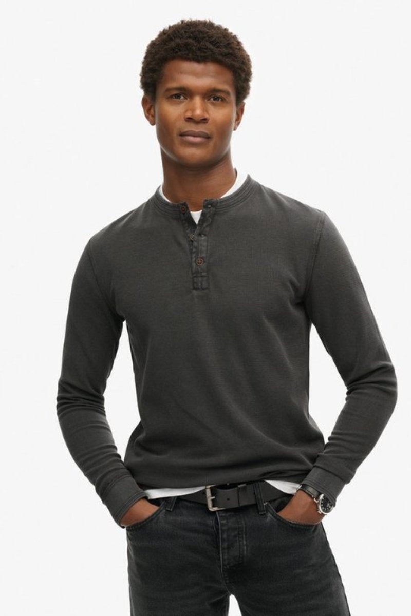 Superdry Textured Grandad Top