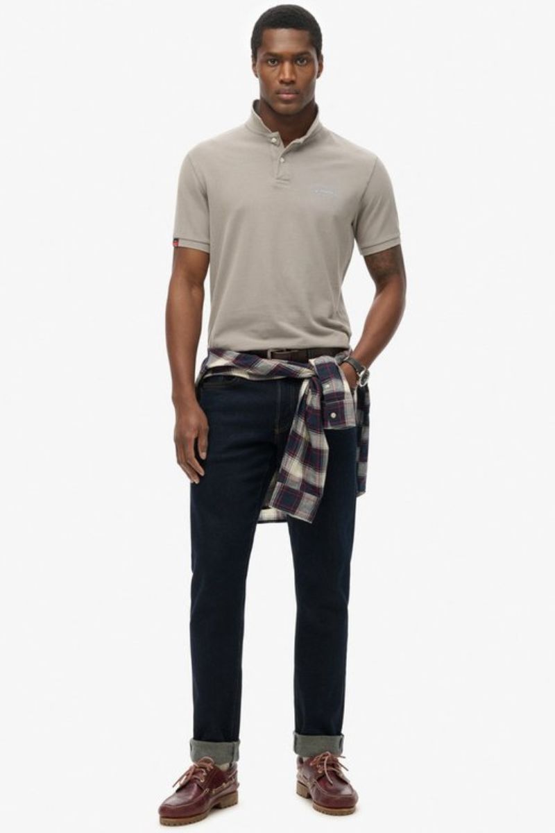Superdry Vint Destroy Poloshirt Dove Grey