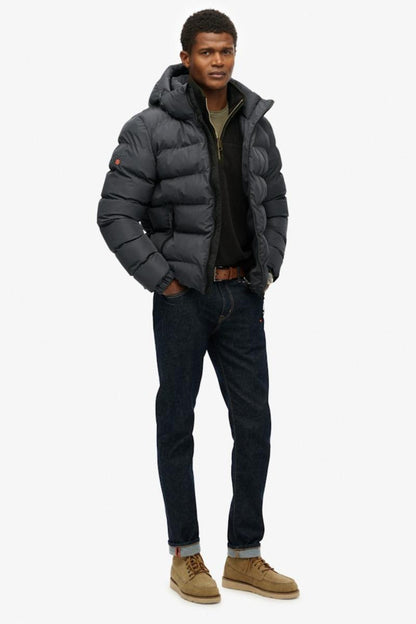 Superdry Hood Sports Puffer Ebony