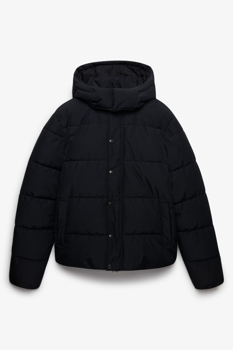 Superdry Premium Hooded Puffer Jacket - Black