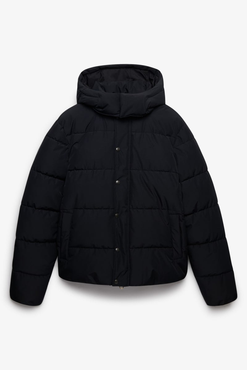 Superdry Premium Hooded Puffer Jacket - Black