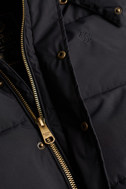 Superdry Premium Hooded Puffer Jacket - Black