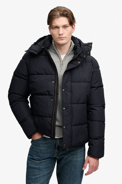 Superdry Premium Hooded Puffer Jacket - Black