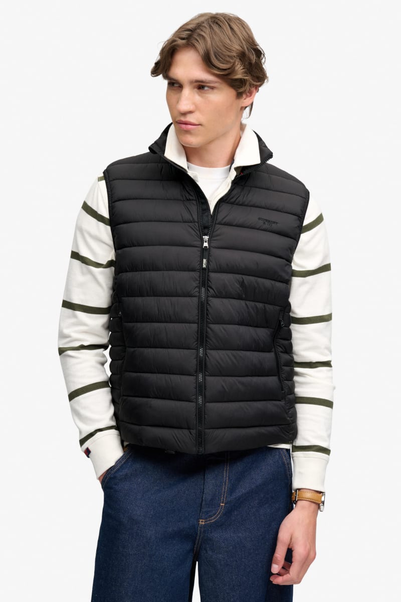 Superdry Fuji Lite Padded Gilet - Black