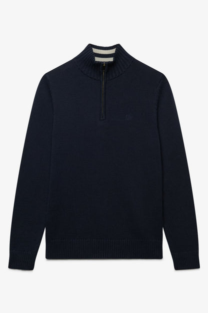 Superdry M6110764A Cotton Half Zip Knit Jumper Navy
