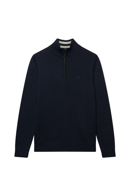Superdry M6110764A Cotton Half Zip Knit Jumper Navy