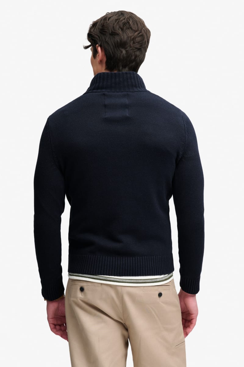 Superdry M6110764A Cotton Half Zip Knit Jumper Navy