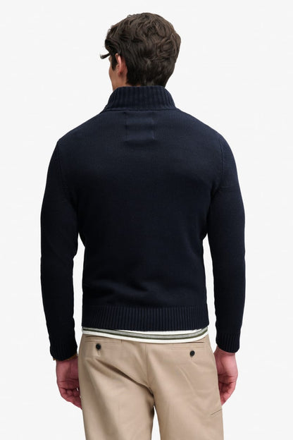 Superdry M6110764A Cotton Half Zip Knit Jumper Navy