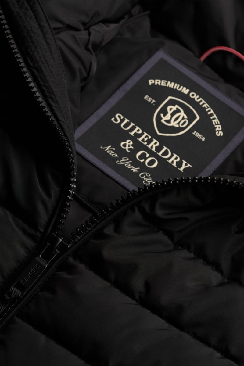 Superdry Fuji Midweight Padded Jacket - Jet Black