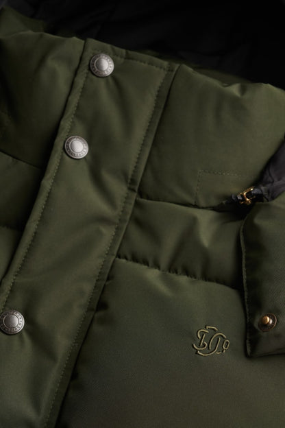 Superdry Premium Hooded Puffer Jacket - Surplus Goods Olive Green
