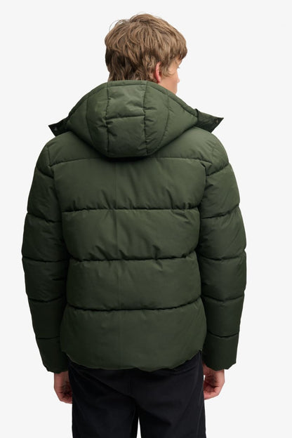 Superdry Premium Hooded Puffer Jacket - Surplus Goods Olive Green
