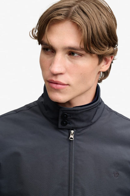 Superdry M5012483A Campus Padded Harrington Jacket Slate Blue