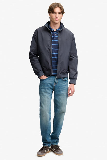 Superdry M5012483A Campus Padded Harrington Jacket Slate Blue