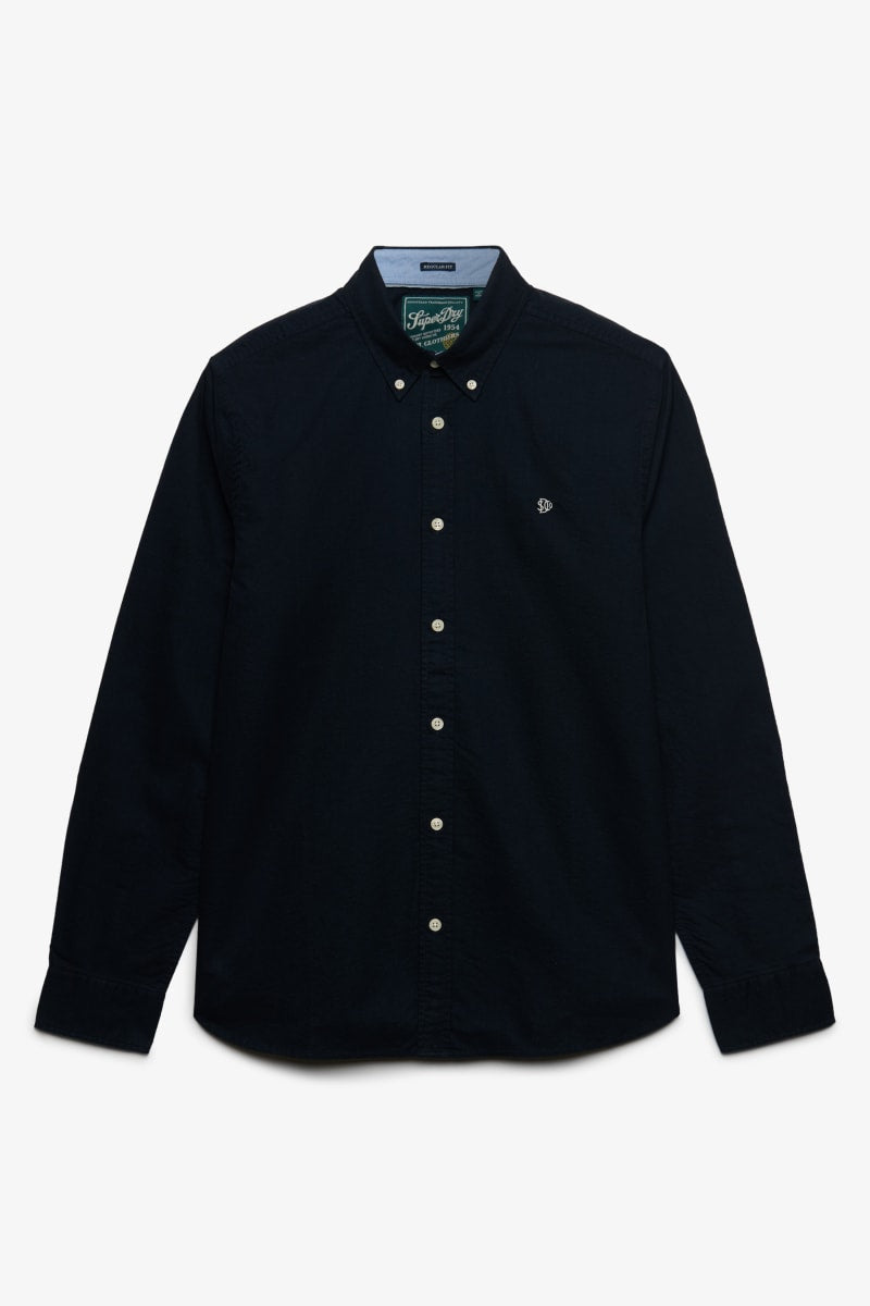 Superdry Preppy Oxford Long Sleeve Shirt - Eclipse Navy