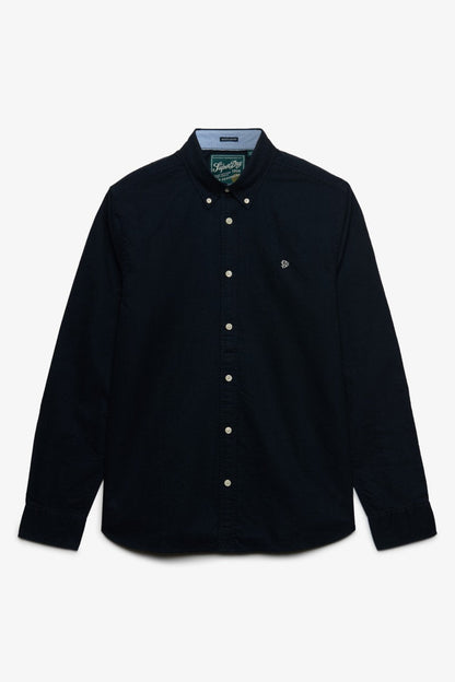 Superdry Preppy Oxford Long Sleeve Shirt - Eclipse Navy