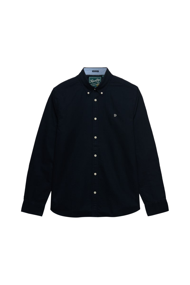 Superdry Preppy Oxford Long Sleeve Shirt - Eclipse Navy