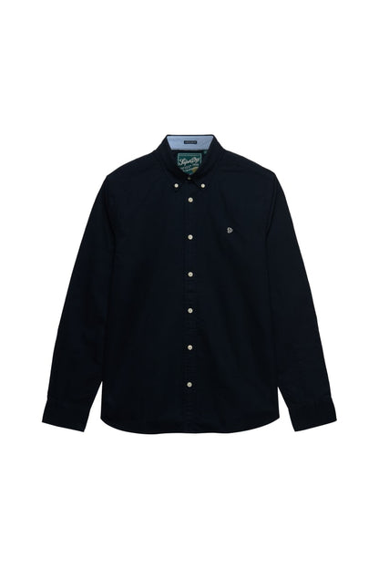 Superdry Preppy Oxford Long Sleeve Shirt - Eclipse Navy