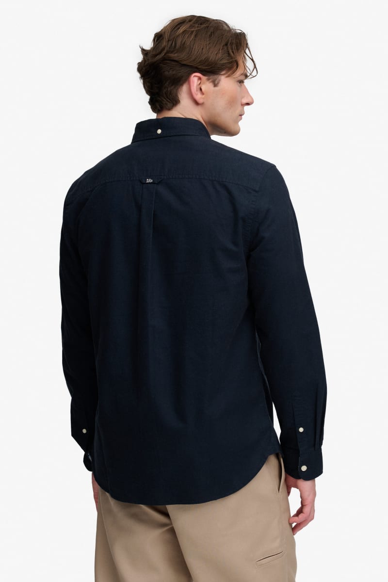 Superdry Preppy Oxford Long Sleeve Shirt - Eclipse Navy
