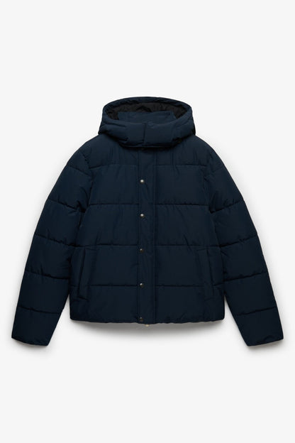 Superdry Premium Hooded Puffer Jacket - Eclipse Navy