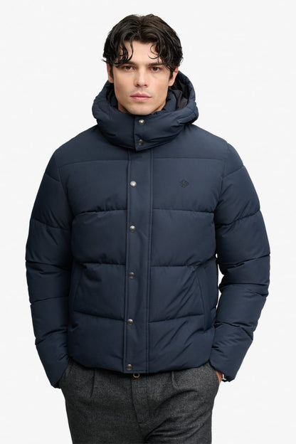 Superdry Premium Hooded Puffer Jacket - Eclipse Navy