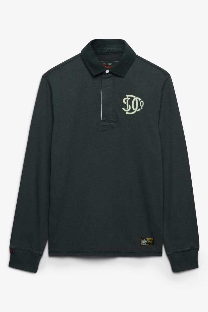 Superdry Vintage Athletic Rugby - Eagle Green