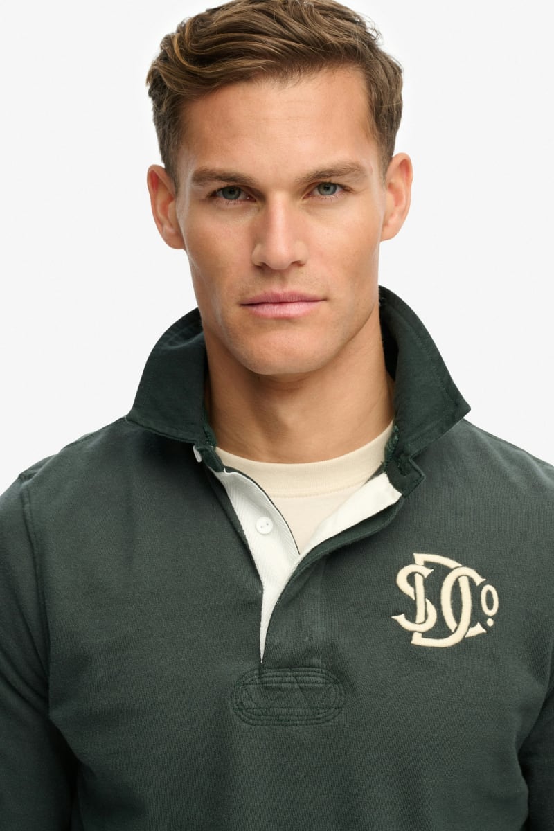 Superdry Vintage Athletic Rugby - Eagle Green