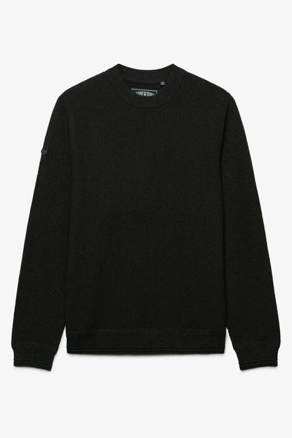 Superdry Texture Knit Jumper - Black Twist