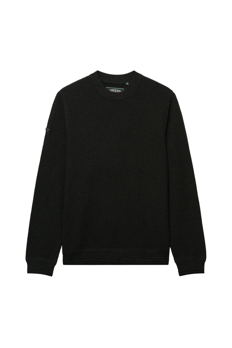 Superdry Texture Knit Jumper - Black Twist