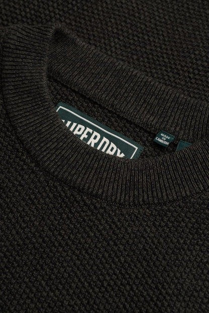 Superdry Texture Knit Jumper - Black Twist