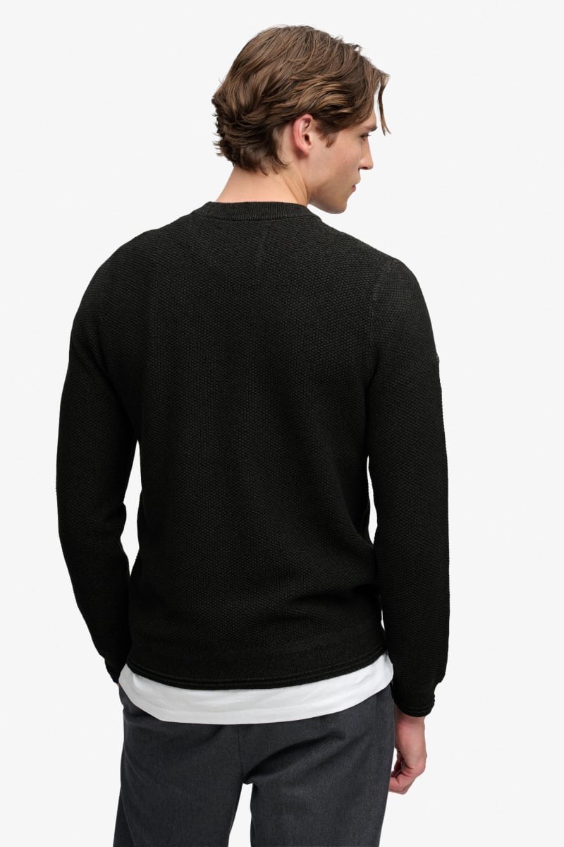 Superdry Texture Knit Jumper - Black Twist