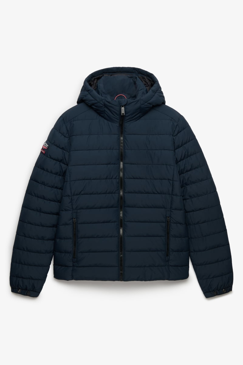 Superdry Hooded Fuji Midweight Padded Jacket - Navy Blazer