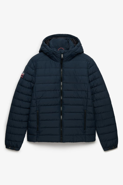 Superdry Hooded Fuji Midweight Padded Jacket - Navy Blazer