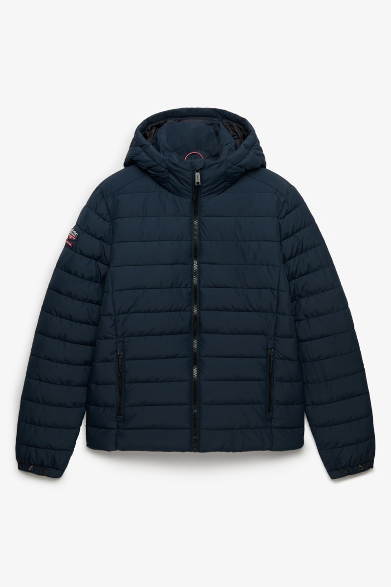 Superdry Hooded Fuji Midweight Padded Jacket - Navy Blazer