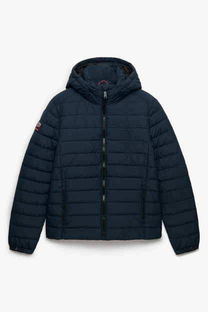 Superdry Hooded Fuji Midweight Padded Jacket - Navy Blazer