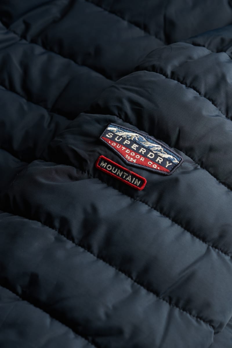 Superdry Hooded Fuji Midweight Padded Jacket - Navy Blazer