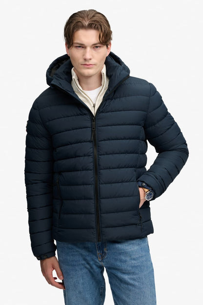 Superdry Hooded Fuji Midweight Padded Jacket - Navy Blazer